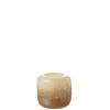 J-line - Vaas Opi Glas Bruin/beige Small - 15x15x14cm