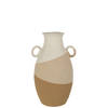 J-line - Vaas Oor Keramiek Beige/lichtbruin Large - 21x19x34.5cm