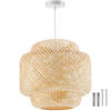 tectake® Hanglamp Bamboe - Boho Lamp - Hanglamp met Stijlvol Licht