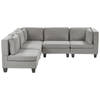 Beliani UNSTAD - Modulaire Sofa-Grijs-Polyester