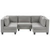 Beliani UNSTAD - Modulaire Sofa-Grijs-Polyester