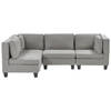 Beliani UNSTAD - Modulaire Sofa-Grijs-Polyester