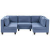 Beliani UNSTAD - Modulaire Sofa-Blauw-Polyester