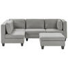 Beliani UNSTAD - Modulaire Sofa-Grijs-Polyester