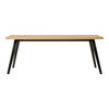 House Nordic - Eettafel Rechthoek 200cm - Naturel/Zwart - Eikenfineer - Amora