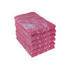 DoubleDry Luxe Keukendoek - 6 stuks - 50x50 - bloem - roze