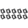 Spot Armatuur 10 Pack - Trion - GU10 Inbouwspot - Vierkant - Zwart - Aluminium - Kantelbaar 80mm