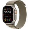 Apple Watch Ultra 2 GPS + mobiel - 49 mm - Titanium kast - Olive Alpine Loop-band - Groot