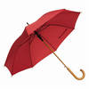 Rainmaster paraplu met houten handvat - rood scherm - D103 cm - Paraplu's