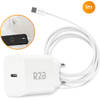 R2B USB-C naar USB-C Kabel met USB-C Adapter - 1 Meter kabel - Extra stevige USB-C kabels - Snellader