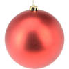 Grote decoratie kerstbal - rood - 18 cm - kunststof - Kerstbal