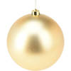 Grote decoratie kerstbal - goud - 18 cm - mat - kunststof - Kerstbal