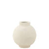 J-line - Pot Glad Sphere Papier Mache Wit - 30x30x30cm