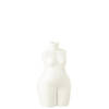 J-line - Vase Vrouw Lichaam Polyresin Glanzend Wit Small - 17x13x31.5cm