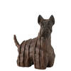 J-line - Scotse Terrier Hond Modern Resine Bruin Large - 44x24.5x46.5cm