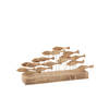 J-line - Vissen 19 Op Voet Albasia Hout Licht Naturel - 72.5x14x41.5cm