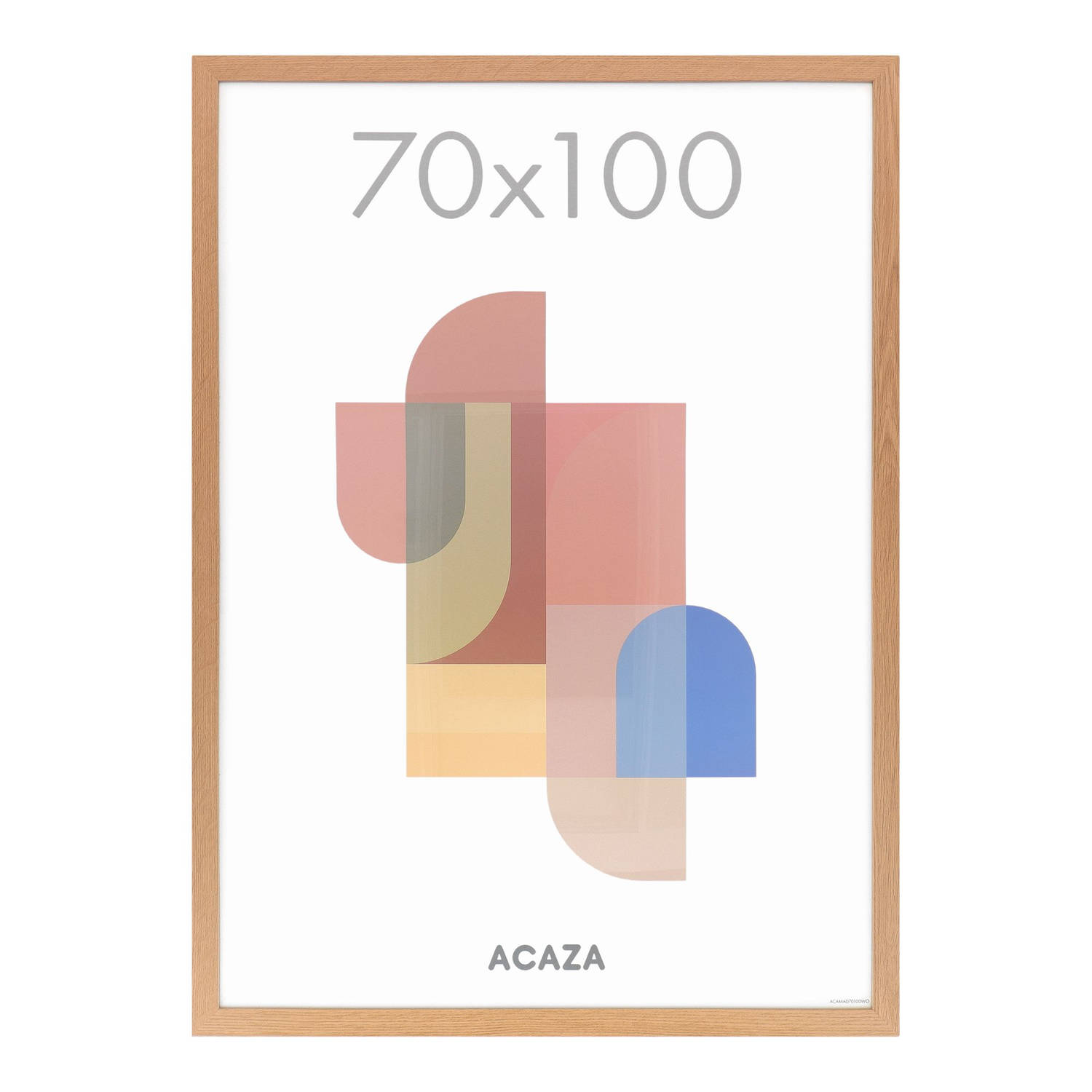 ACAZA Fotolijst - Wissellijst voor Posters - Posterlijst van 70x100 cm - Fotolijst uit MDF Hout - Warme Eik