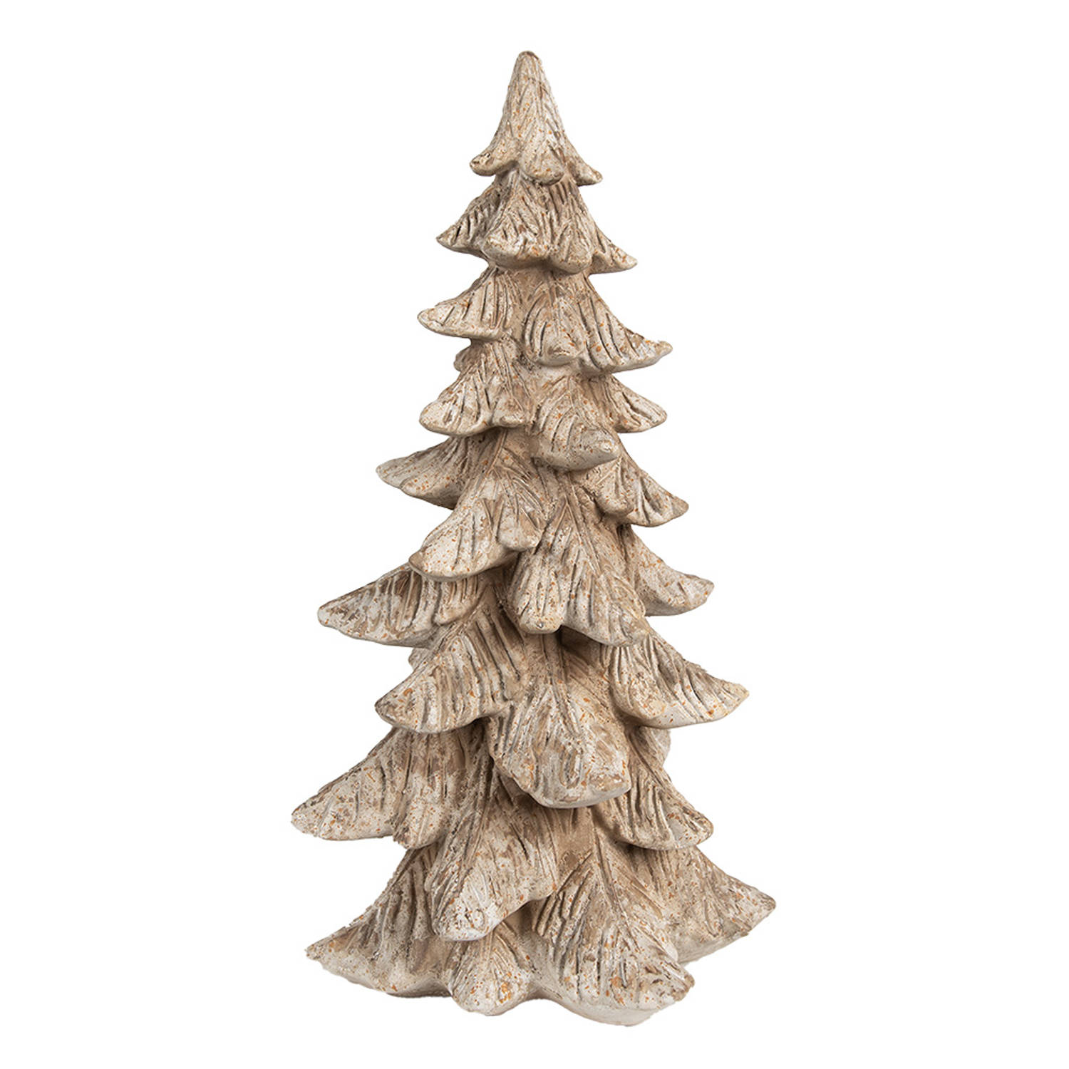 HAES DECO - Kerstdecoratie Kerstboom 39 cm Bruin Kunststof