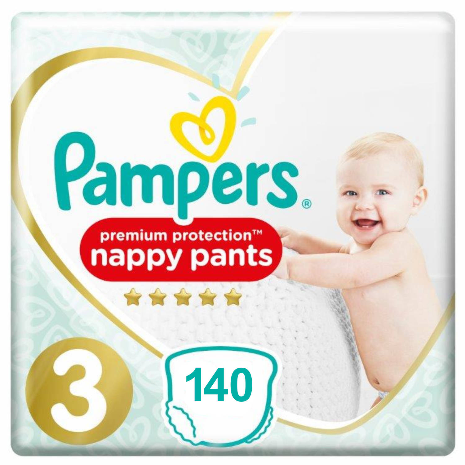 Pampers - Premium Protection Pants - Maat 3 - 140 stuks (2x70) - 6/10KG