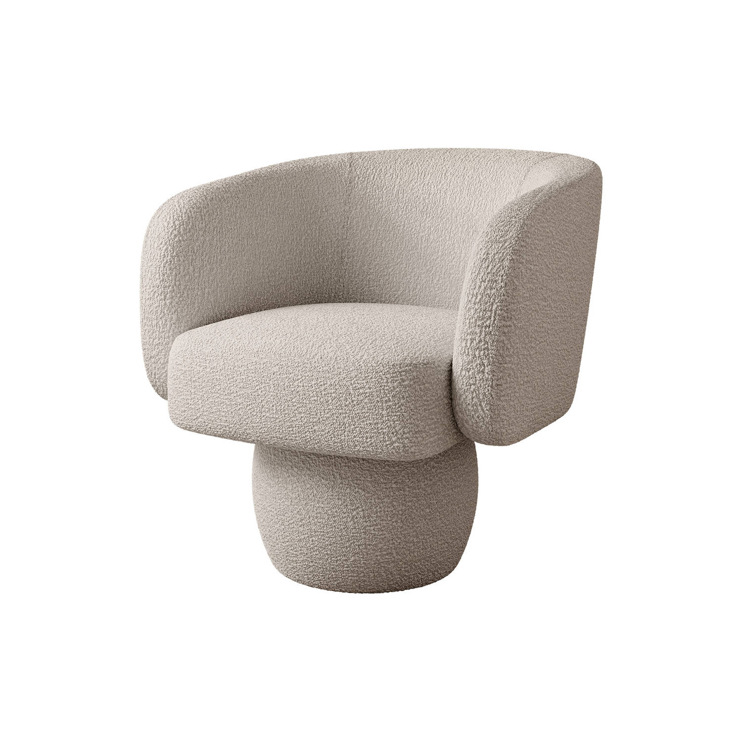 Meubella - Fauteuil Norwich - Beige - Teddystof