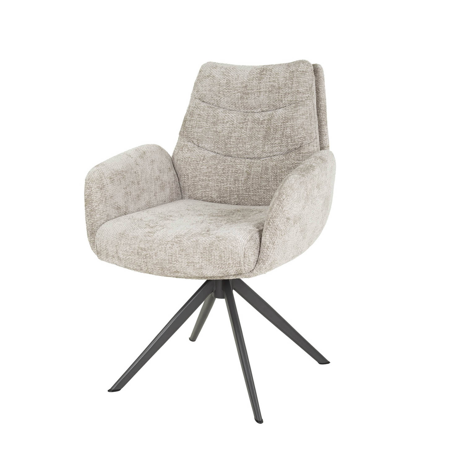 Giga Meubel Armstoel Lounge Rich - Zand Kleur - Stof - 66x67x90cm