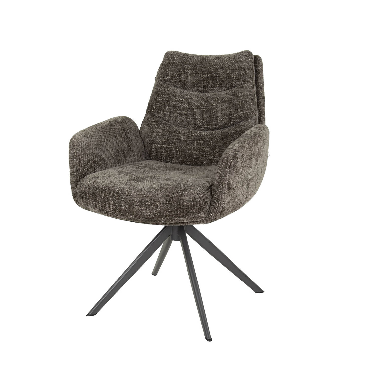 Giga Meubel Armstoel Lounge Rich - Taupe - Stof - 66x67x90cm