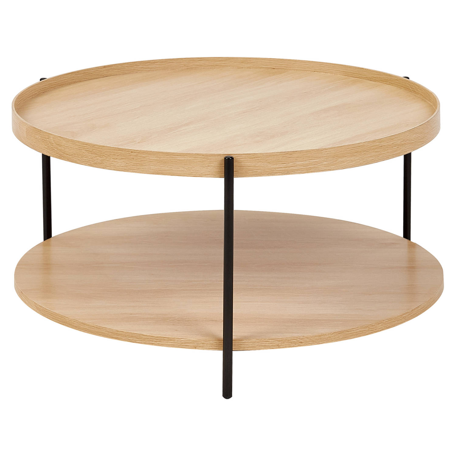 LANDER - Salontafel - Lichtbruin/Zwart - Hout