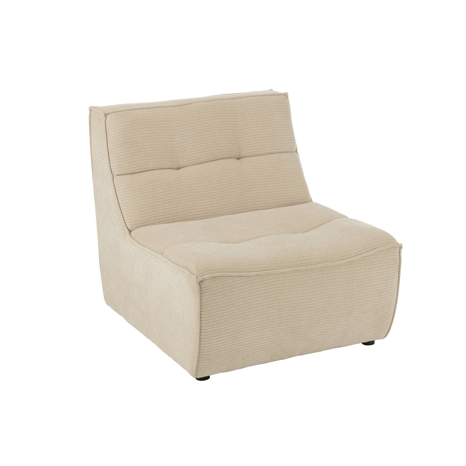 J-line - Fauteuil Grid Populierenhout/schuim Beige - 83x97x83cm