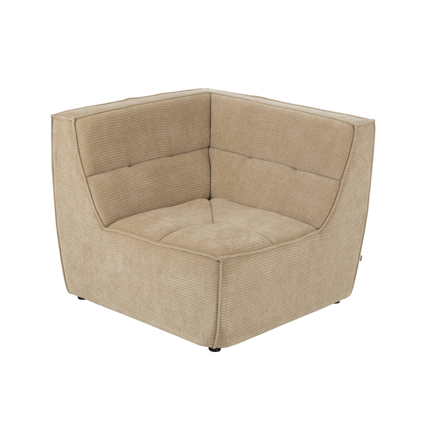 J-line - HoekFauteuil Grid Populierenhout/mousse Donker Beige - 98x98x83cm