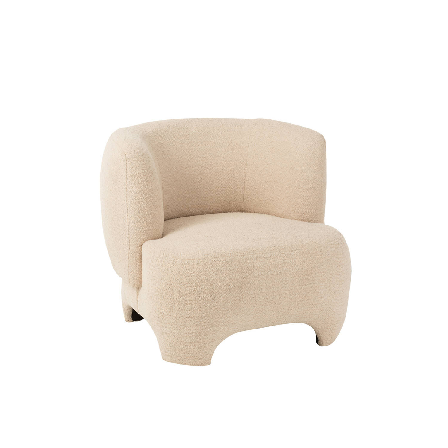 J-line - Fauteuil 1-zit Gebreid Tex/ht Wit - 80x79x71cm