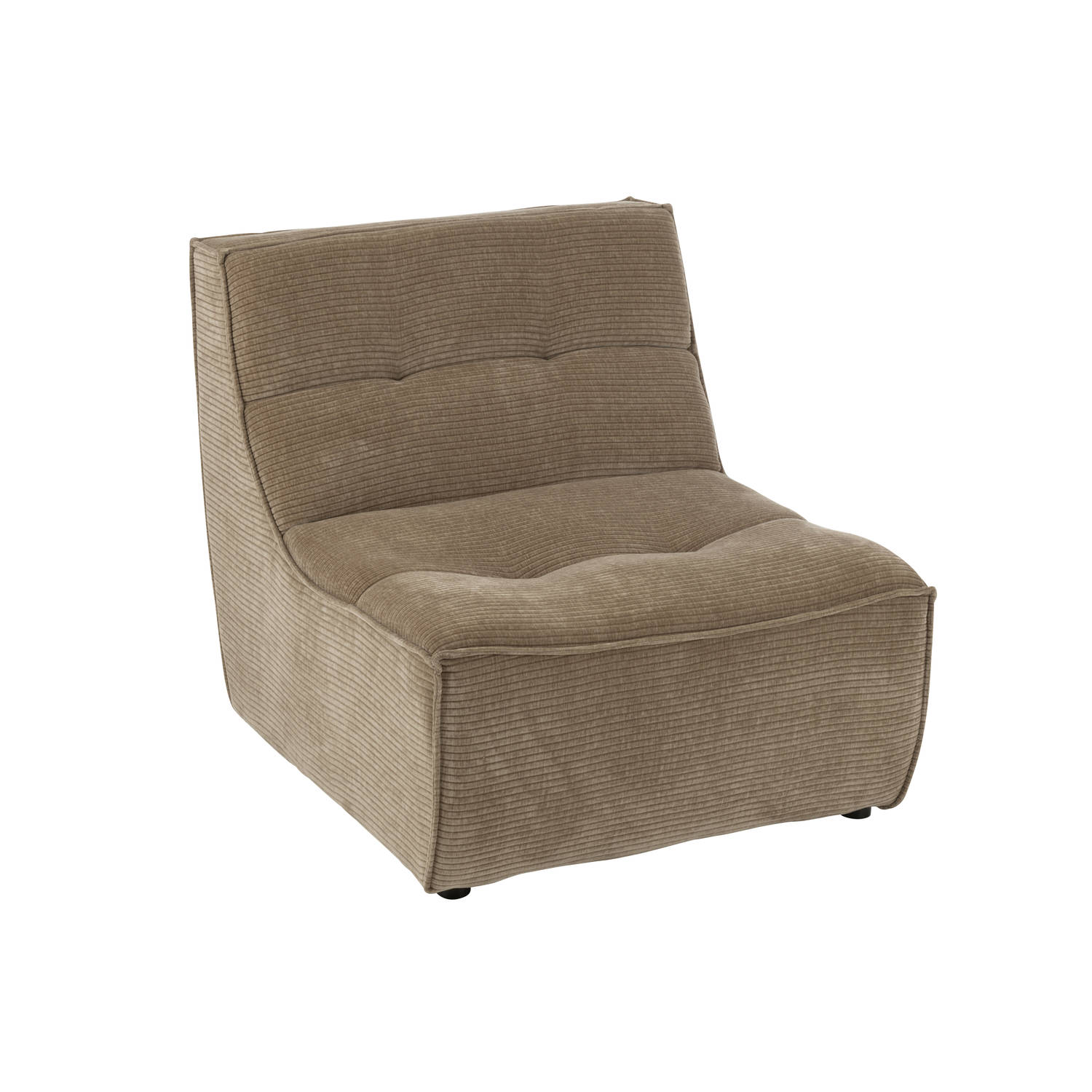 J-line - Fauteuil Grid Populierenhout/schuim Donker Taupe - 83x97x83cm