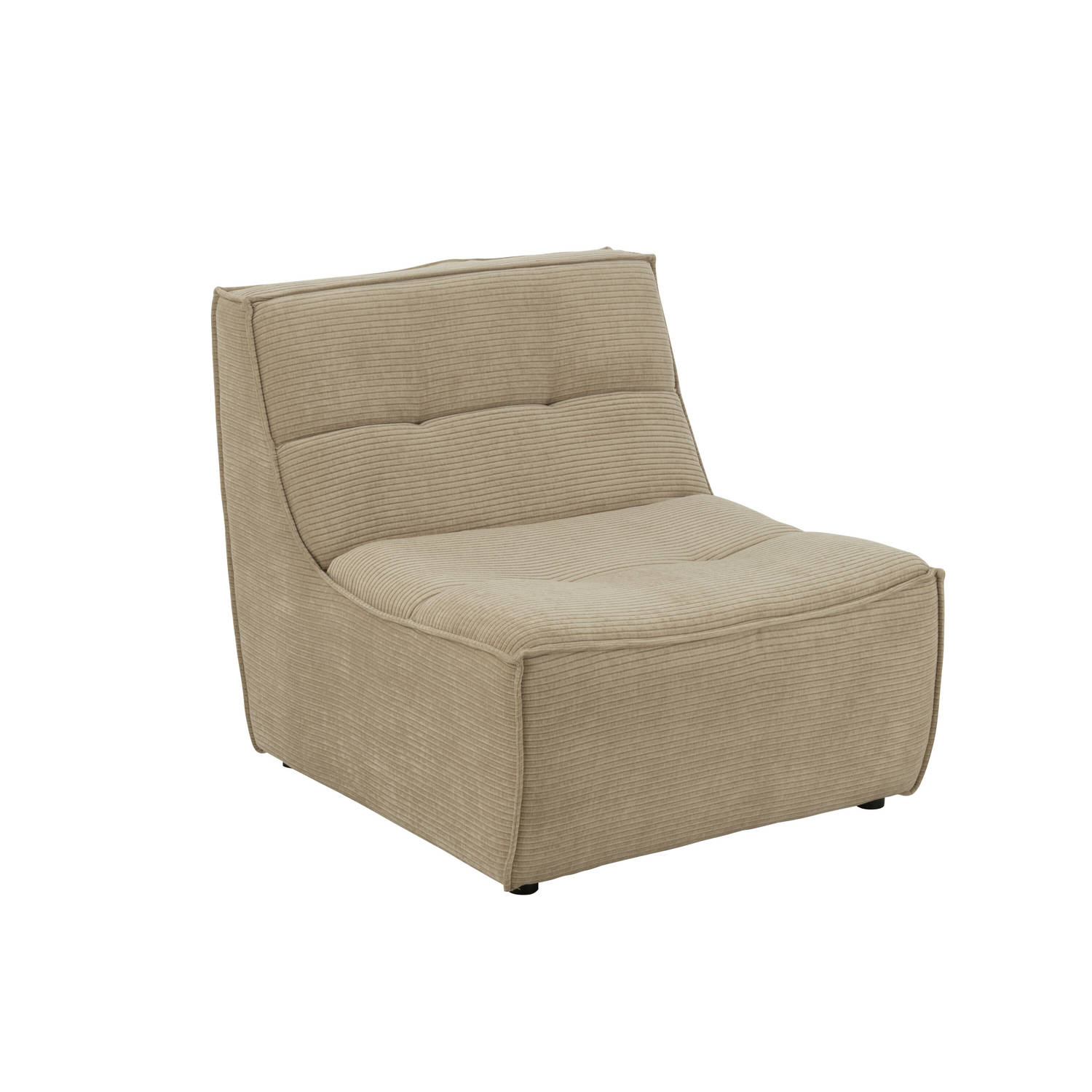 J-line - Fauteuil Grid Populierenhout/schuim Donker Beige - 83x97x83cm