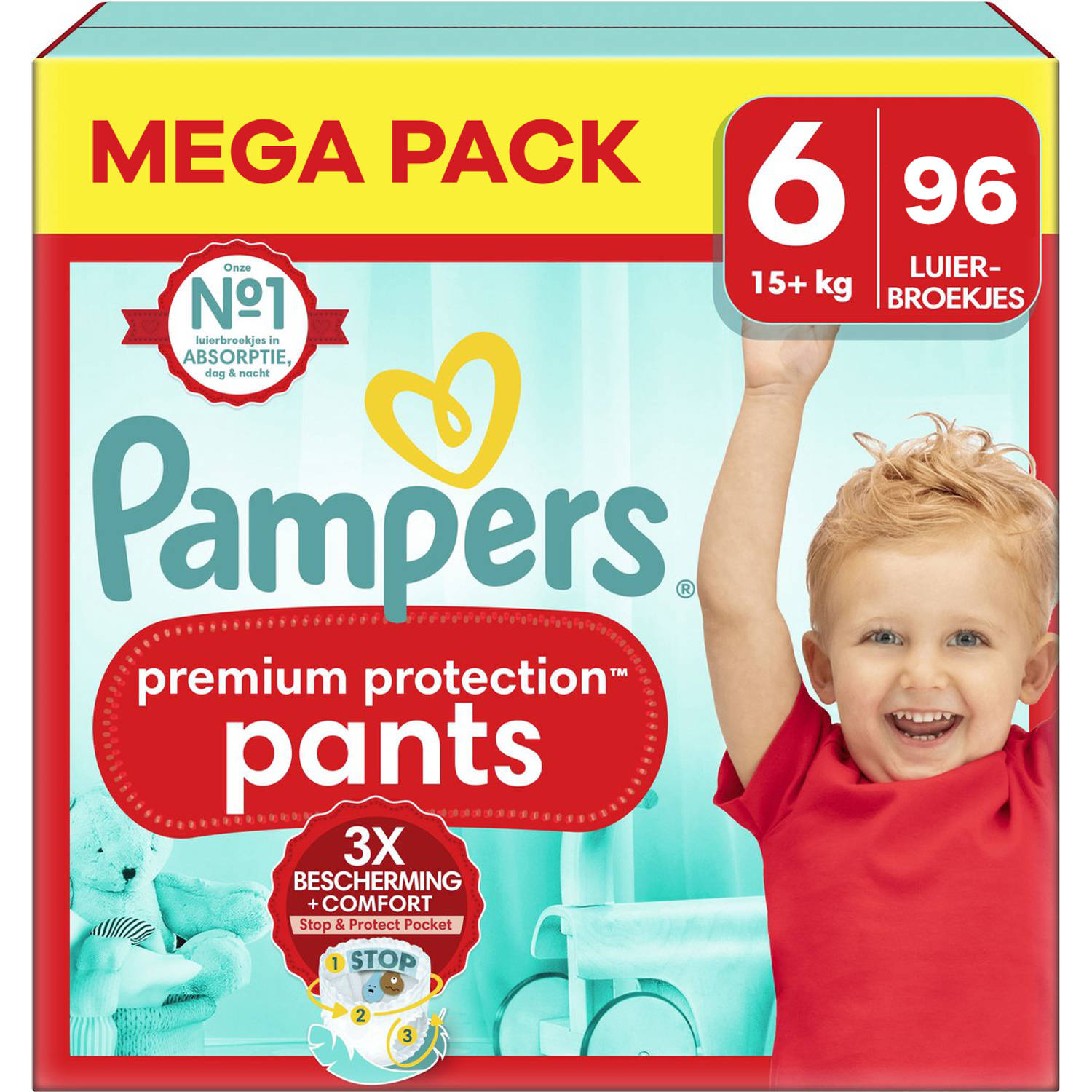 Pampers - Premium Protection Pants - Maat 6 - Mega Pack - 96 stuks - 15+ KG