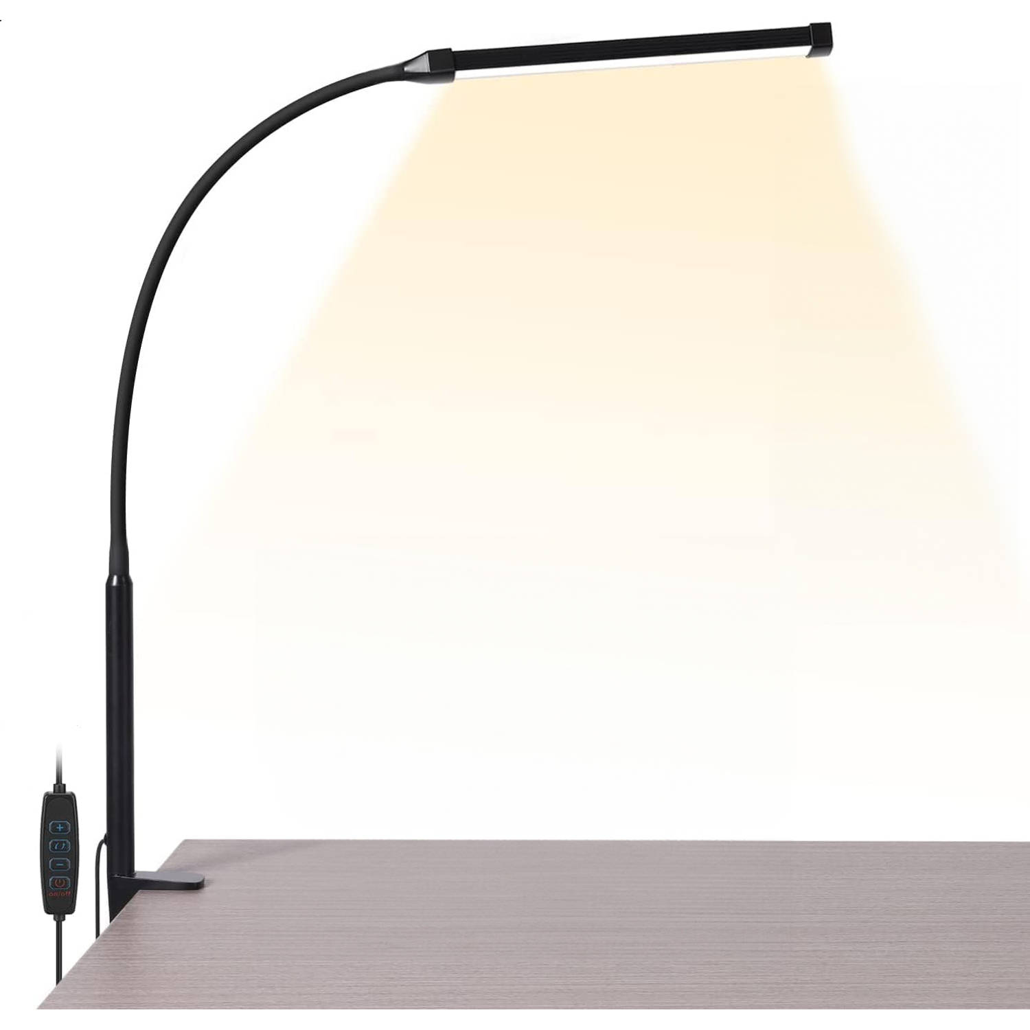 Vicon Bureaulamp LED Dimbaar - 3 Kleuren licht - Klemlamp - Leeslamp - Tafellamp - Bedlamp - Leeslamp