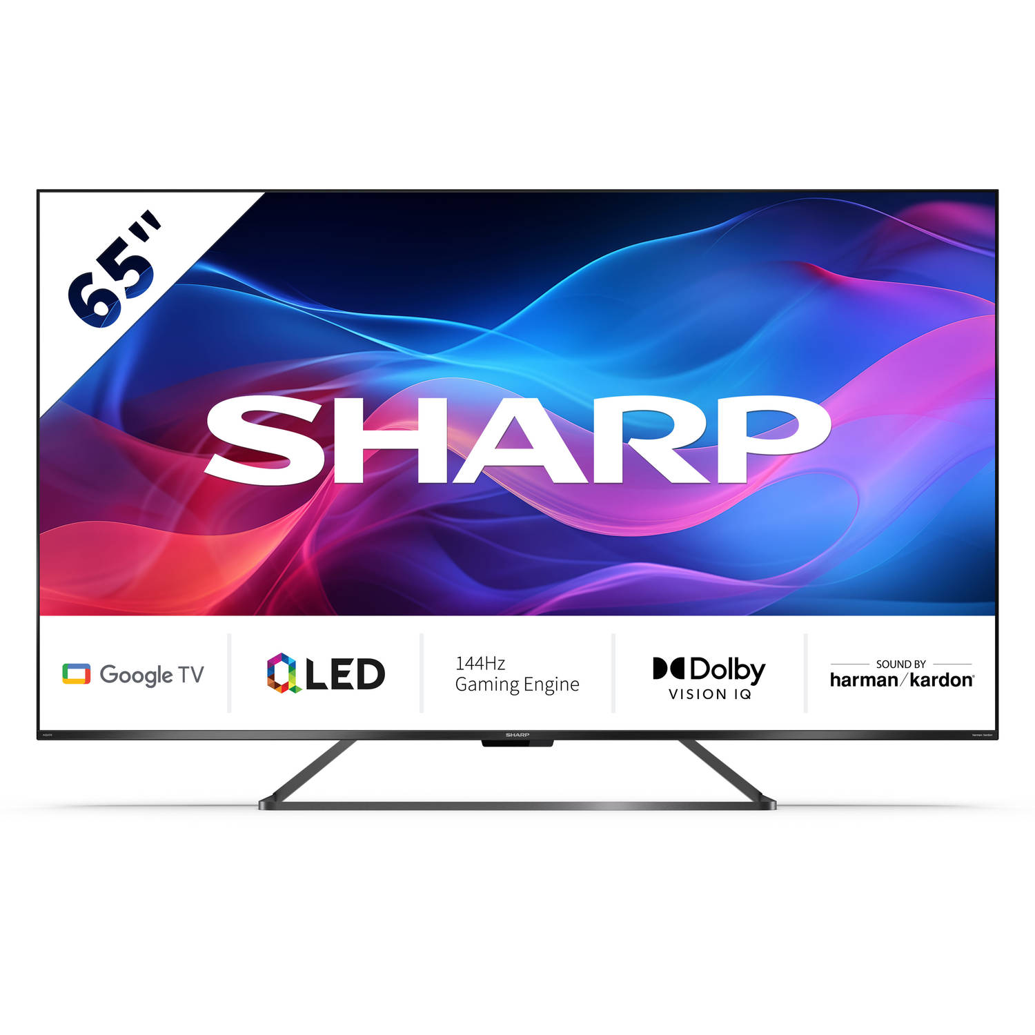 Sharp Aquos 65GR8265 - 65 inch - 144Hz 4K UHD QLED met Google TV - 2024