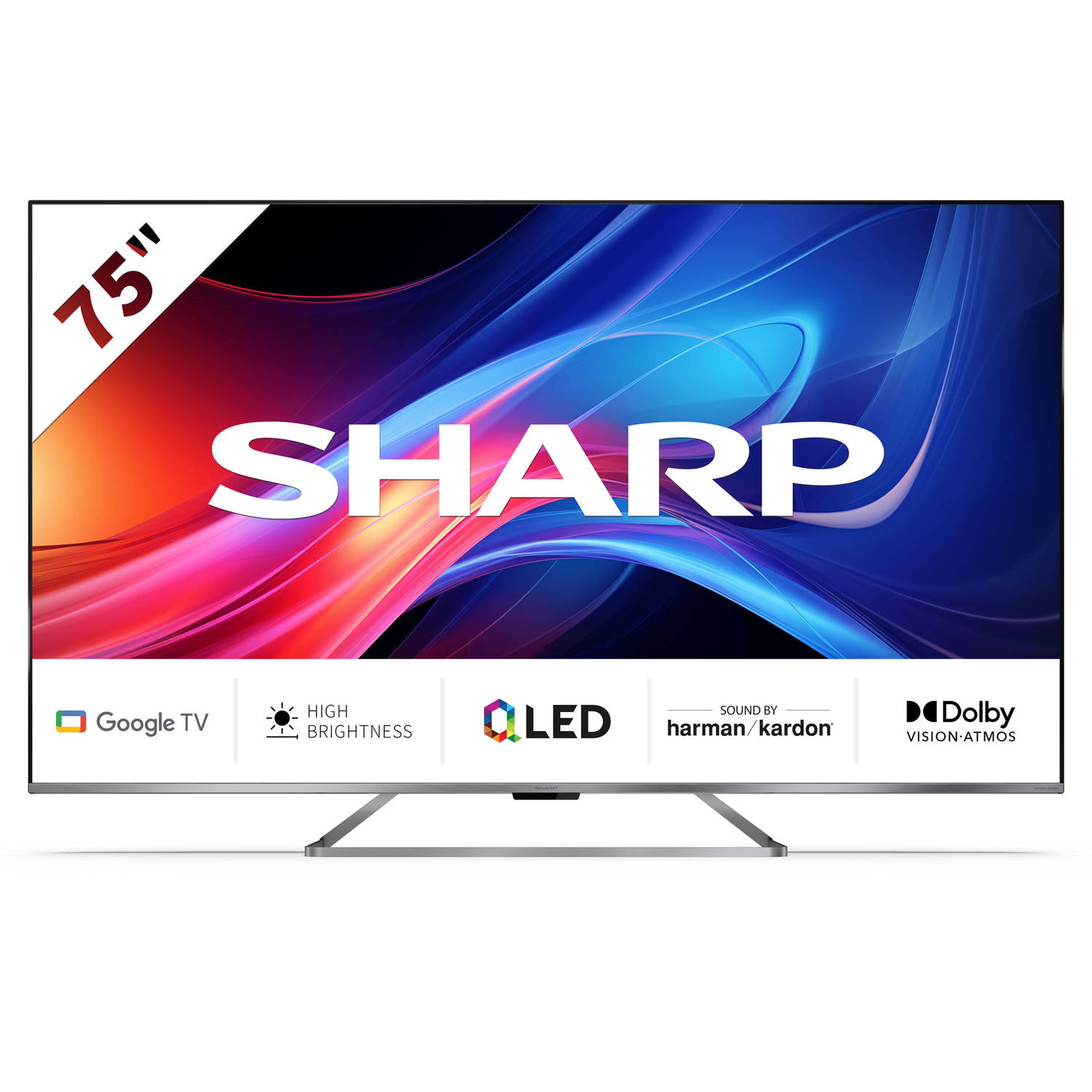 Sharp Aquos 75GP7265 - 75inch 4K UHD QLED TV met Google TV - 2024