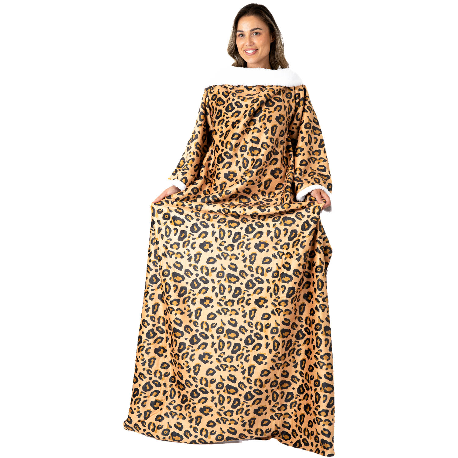 Snuggie - Deken Met Mouwen - Fleece Deken - Fleece Deken Met Mouwen - Luipaard - Tijger - Panter - Plaid Met Mouwen - Snugle - TV Deken - Deken Met Mouwen Voor Volwassenen - Plaid