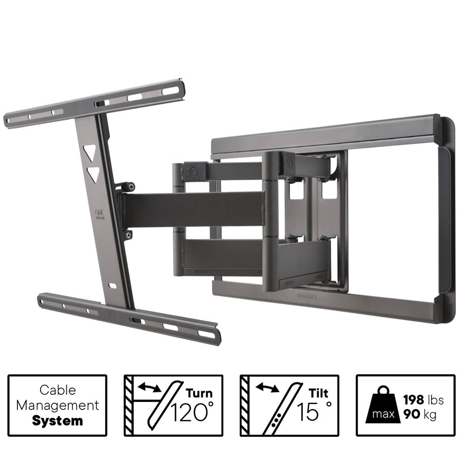 One For All WM5660 Dynamic TV-beugel draaibaar - kantelbaar - 42-100 inch - VESA 600