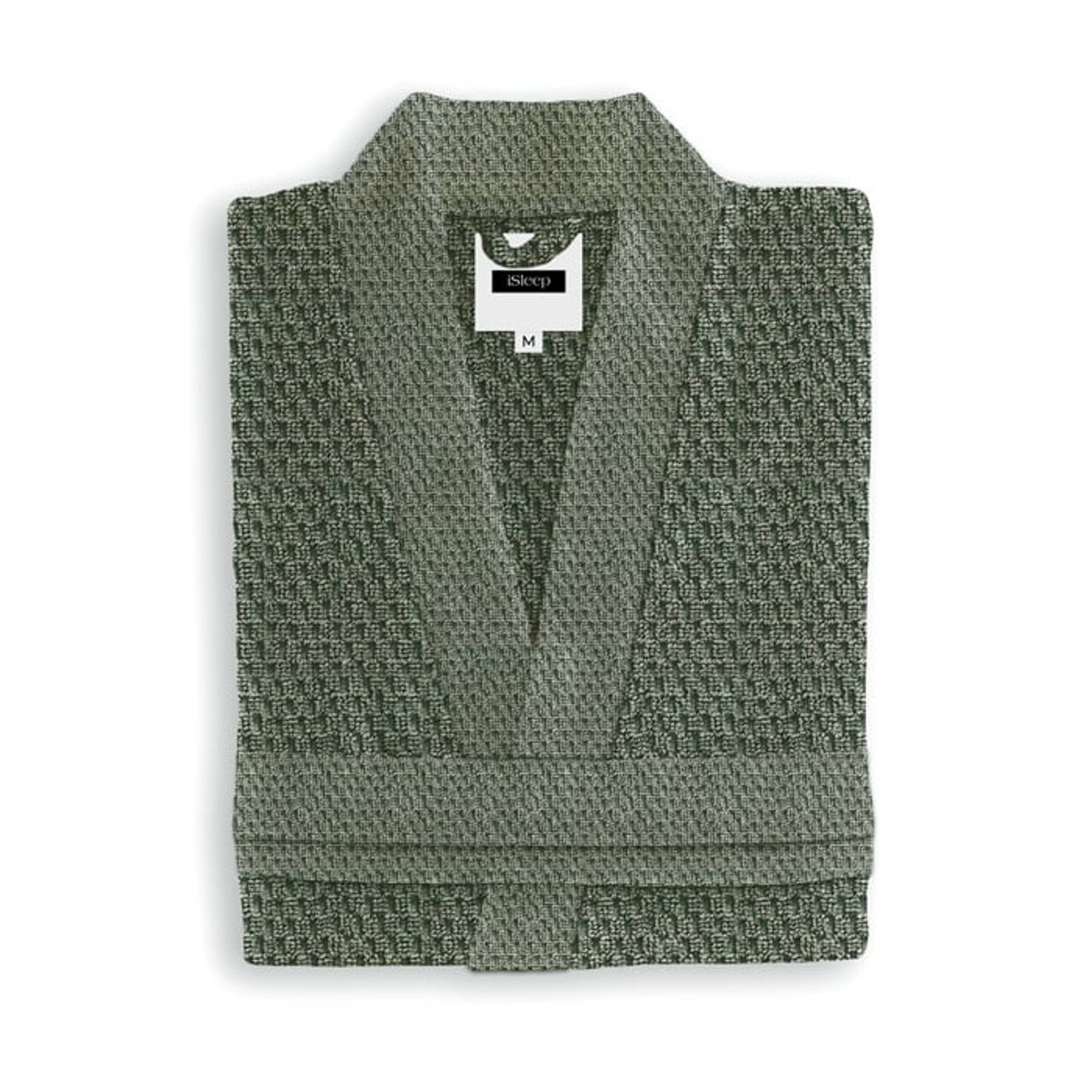 iSleep Badjas Grant - 100% Katoen - Unisex - Maat XL - Army Green