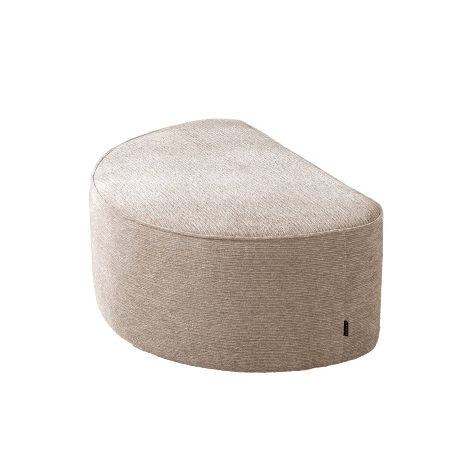 Bronx71® Hocker Mio halve maan ribstof taupe