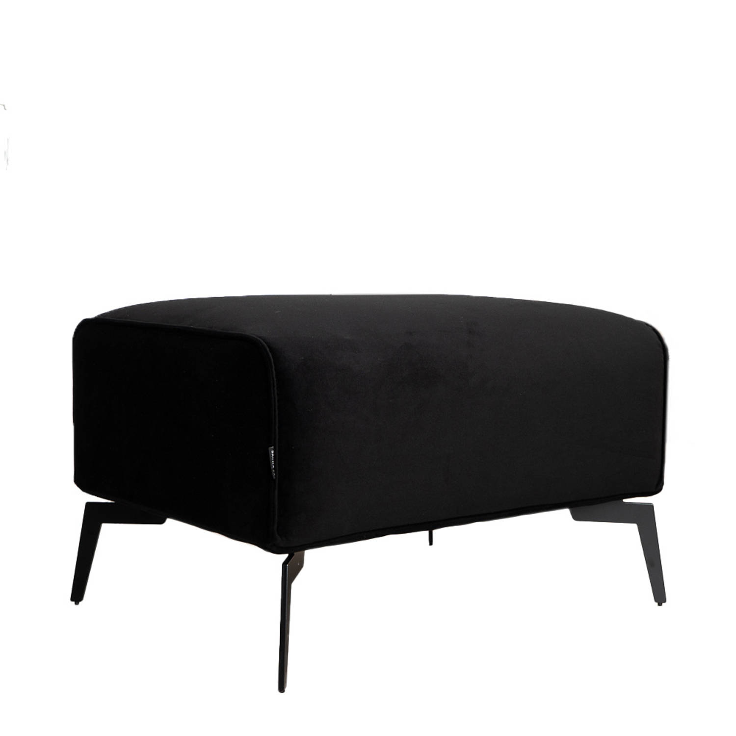 Bronx71® Hocker Vegas zwart velvet