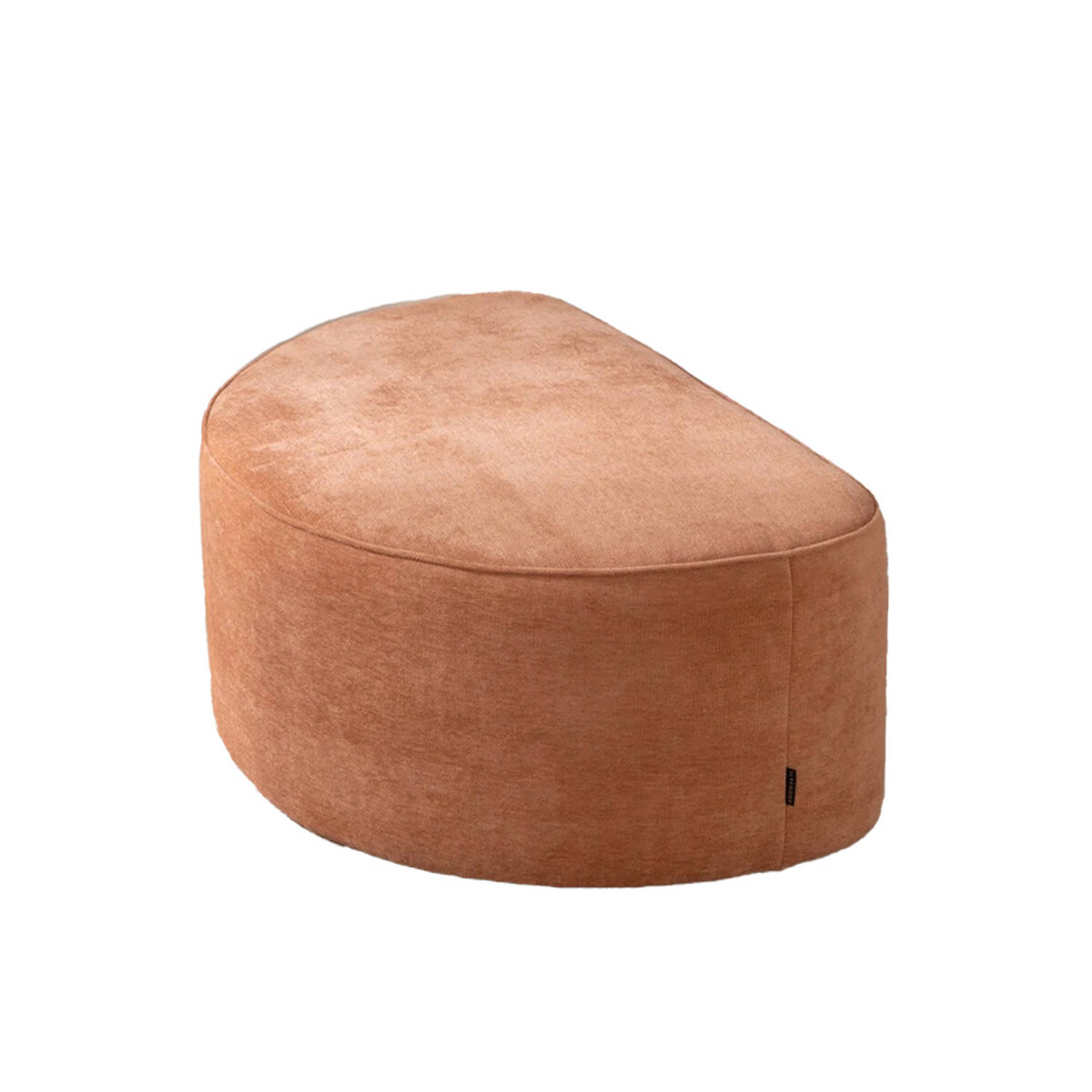 Bronx71® Hocker Neso halve maan stof gemêleerd terracotta