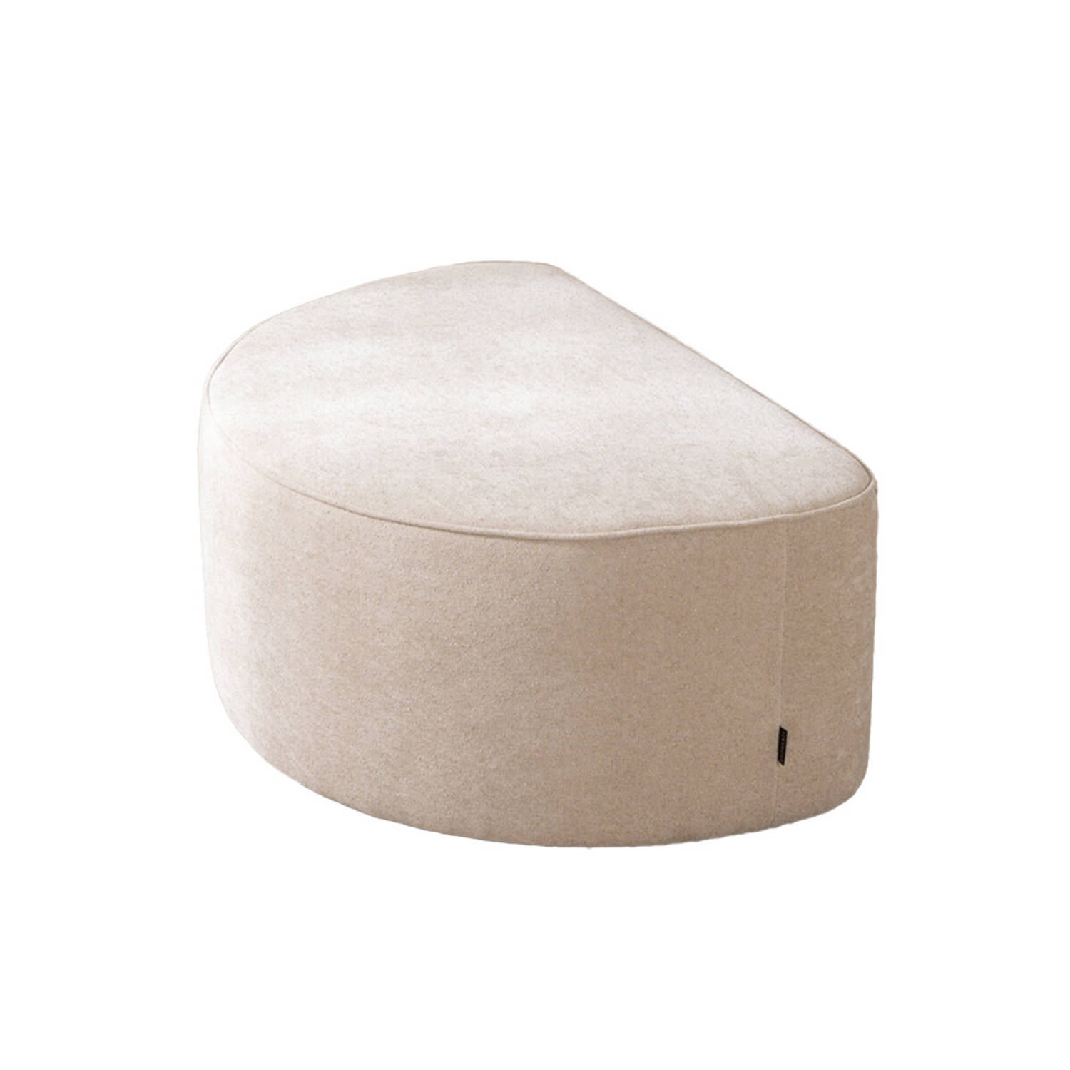 Bronx71® Hocker Lune halve maan chenille beige