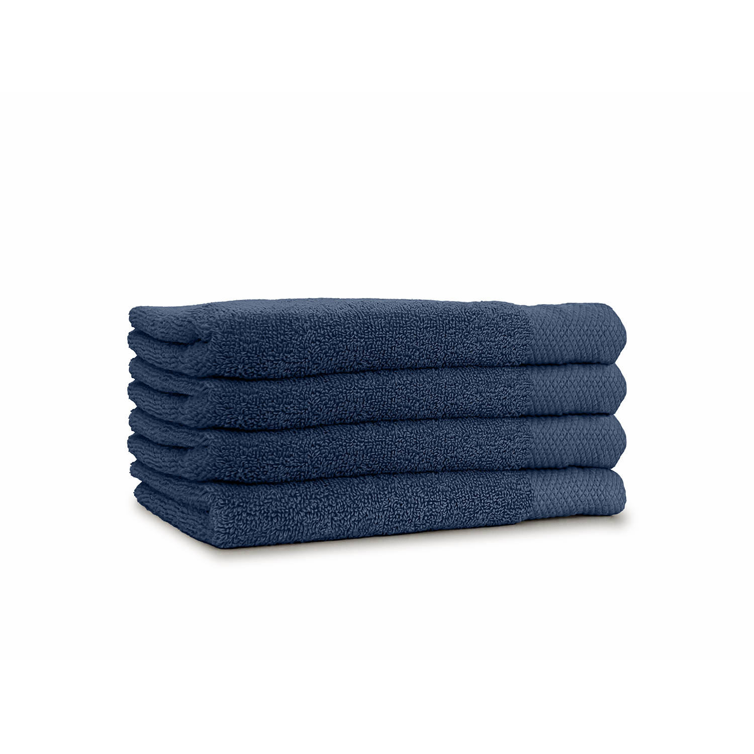 LINNICK Diamond Badstof Handdoek 50x100cm - denim - set van 4