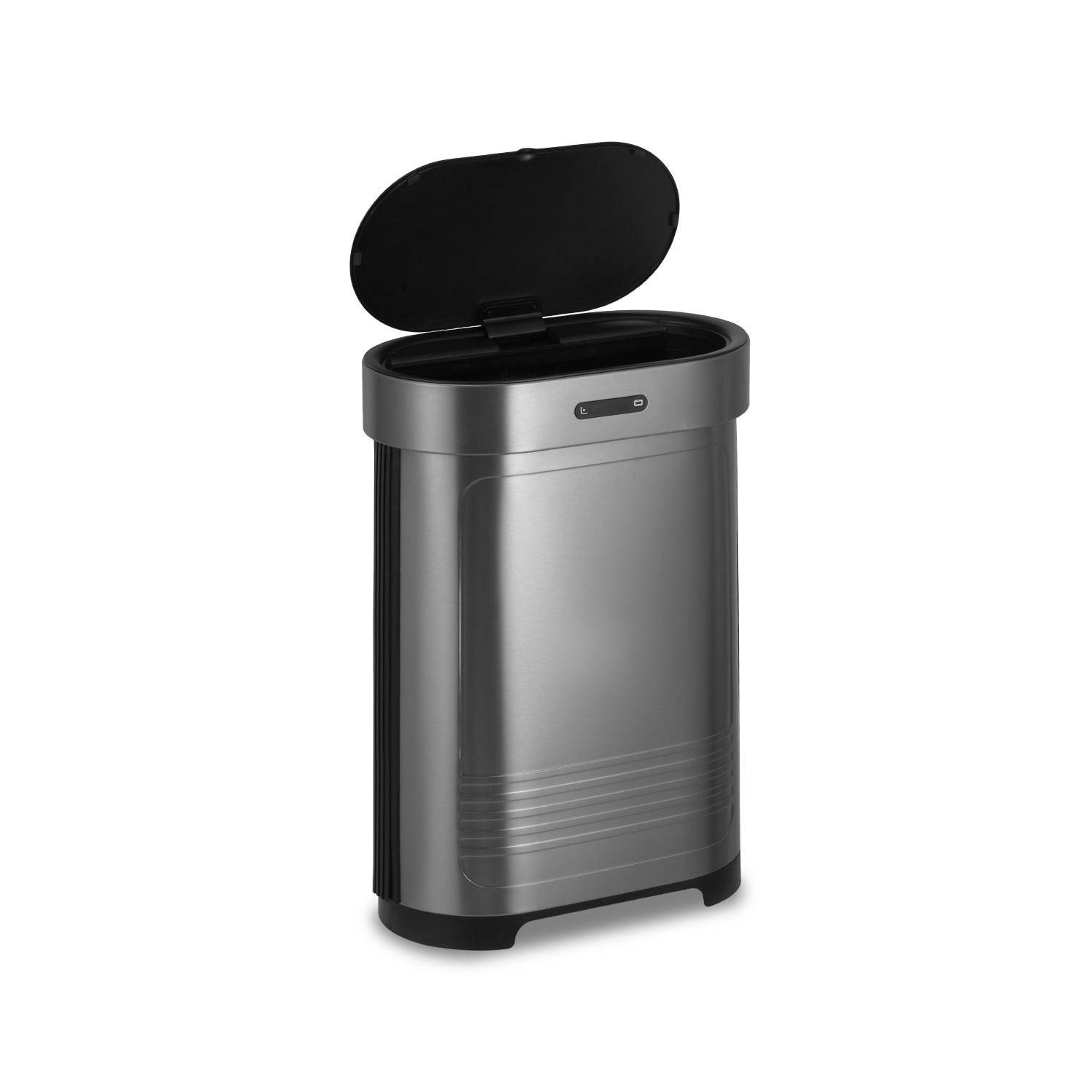 FlinQ Sensor Bin 60L Prullenbak - Vuilnisbak met Sensor en Softclose Deksel - Afvalbak met Industrieel Design - RVS Afvalemmer