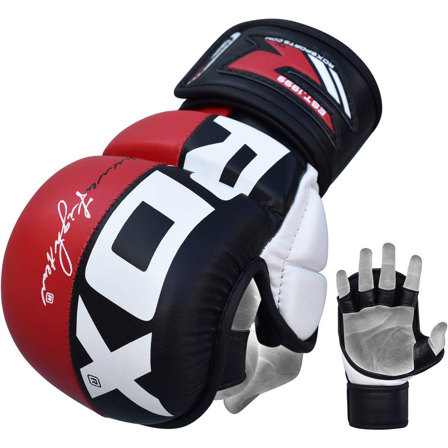 RDX Sports T6 Plus - MMA Handschoenen - Training - Sparring - Rood - Maat L