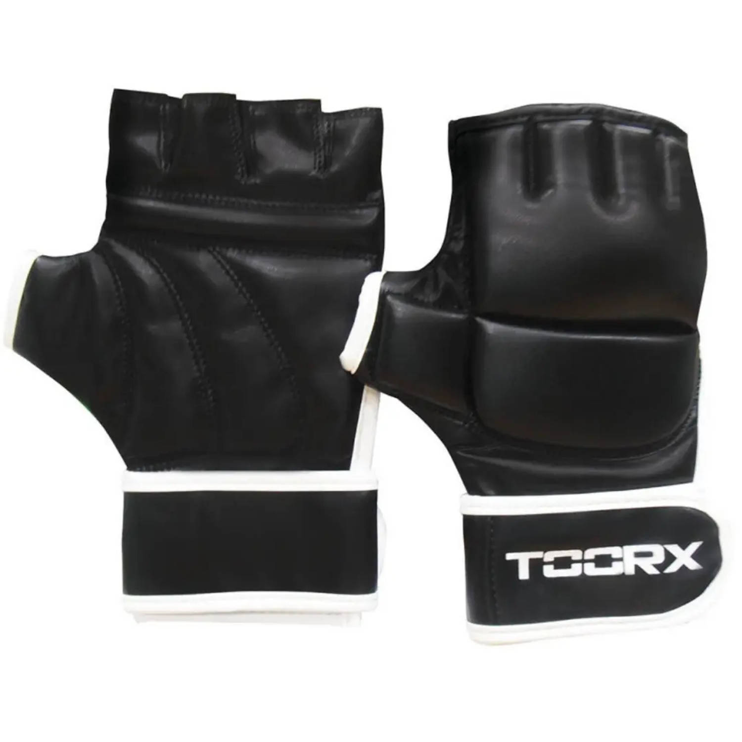 Toorx Fitness MMA Handschoenen - Cougar - Kunstleer - Zwart - Wit - Maat: L/XL