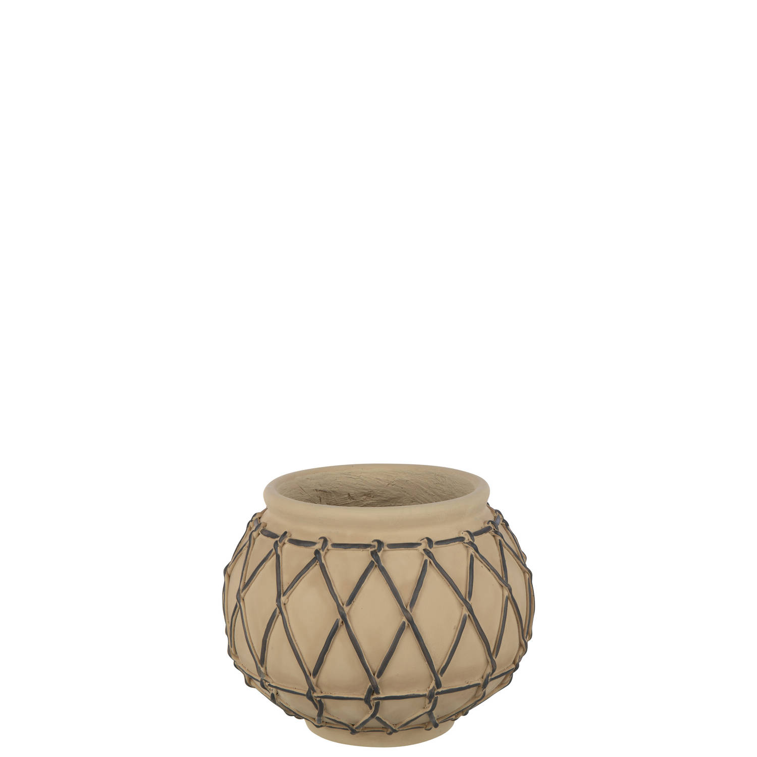 J-line - Bloempot Berber Cement Beige Small - 26x26x20.5cm