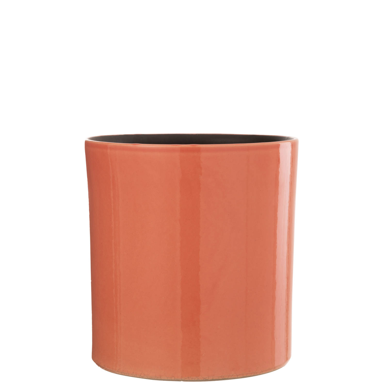 J-line - Bloempot Flek Keramiek Roze Large - 25x25x25cm