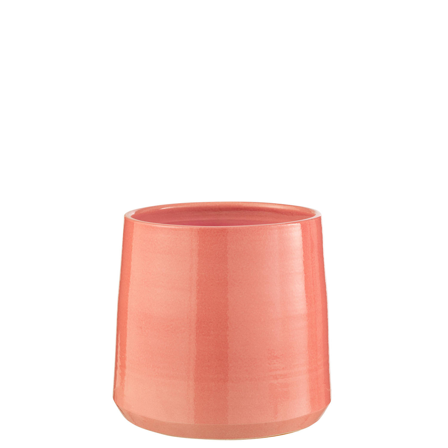 J-line - Bloempot Rond Keramiek Roze Large - 28x28x26cm